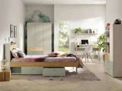 Reol Domcali 102 (Grå + Egetræ)