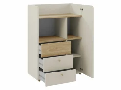 Reol Domcali 106 (Grå + Egetræ)