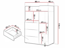 Reol Domcali 106 (Grå + Egetræ)