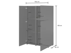 Reol Elbleve 102 (Hvid)