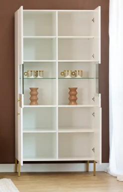 Reol Etliva 108 (Hvid + Gylden)