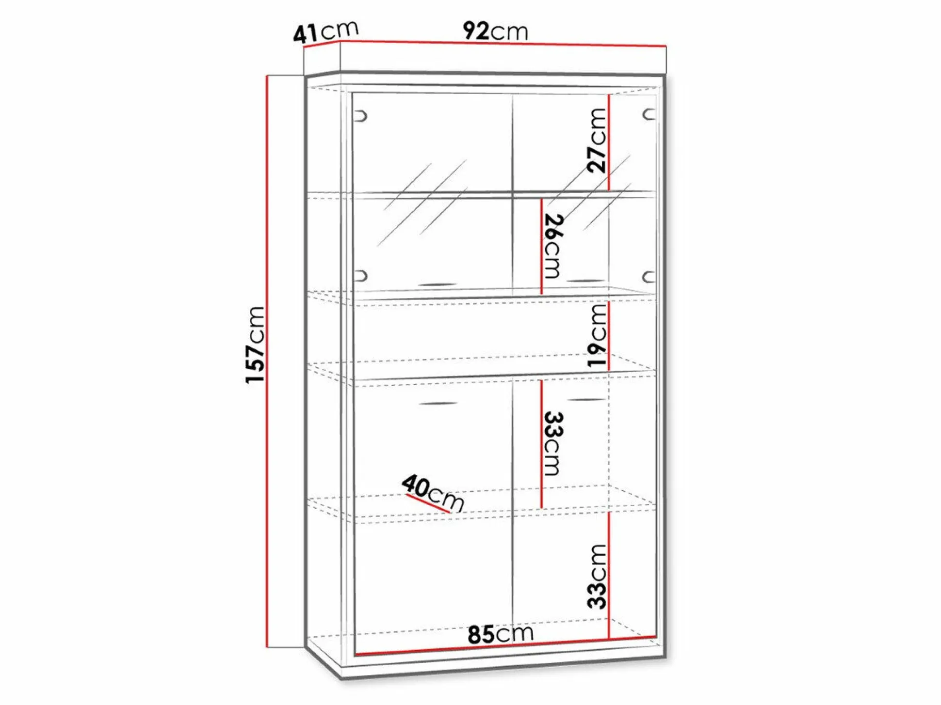 Reol Etrmoni 107 (Lyst træ)