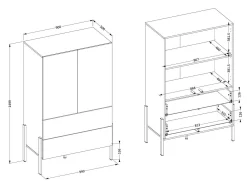 Reol Etsore 106 (Hvid)