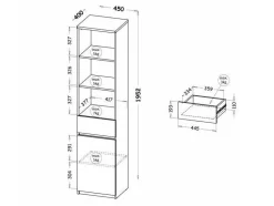 Reol Evaropha 102 (Wotan eg + Hvid)