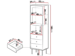 Reol Feletri 105 (Hvid)