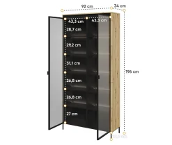 Reol Fernolu 106 (Artisan eg + Sort)