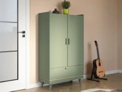 Reol Fertalu 105 (Grøn + Egetræ)