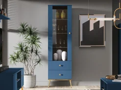 Reol Flonovu 100 (Mørkeblå + Gylden)