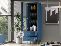 Reol Flonovu 100 (Mørkeblå + Gylden)