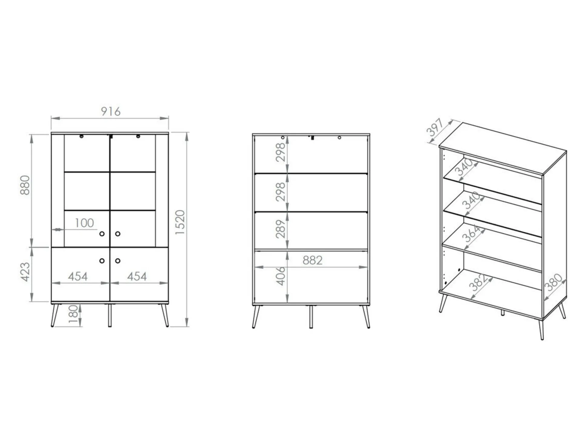Reol Flonovu 101 (Mørkeblå + Gylden)