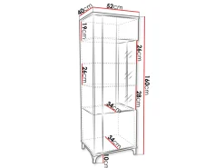 Reol Florem (Hvid + Glansfuld hvid + Lyst træ)