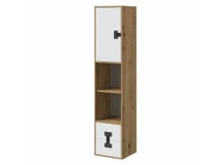 Reol Florevi 111 (Mat hvid + Artisan eg)