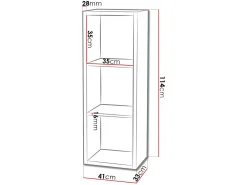 Reol Levnova 100 (Sonoma eg)