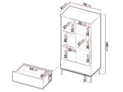 Reol Lomsore 103 (Hvid)