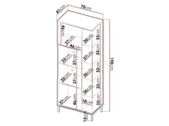 Reol Lomsore 106 (Hvid)