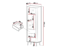 Reol Lufela 102 (Kashmir + Grå marmor)
