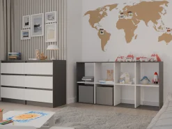 Reol Mandeville 288 (Hvid + Antracit)