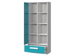 Reol Merevari 104 (Hvid + Glansfuld hvid + Grå)