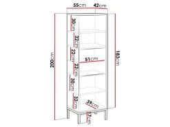 Reol Natar (Hvid + Glansfuld hvid)
