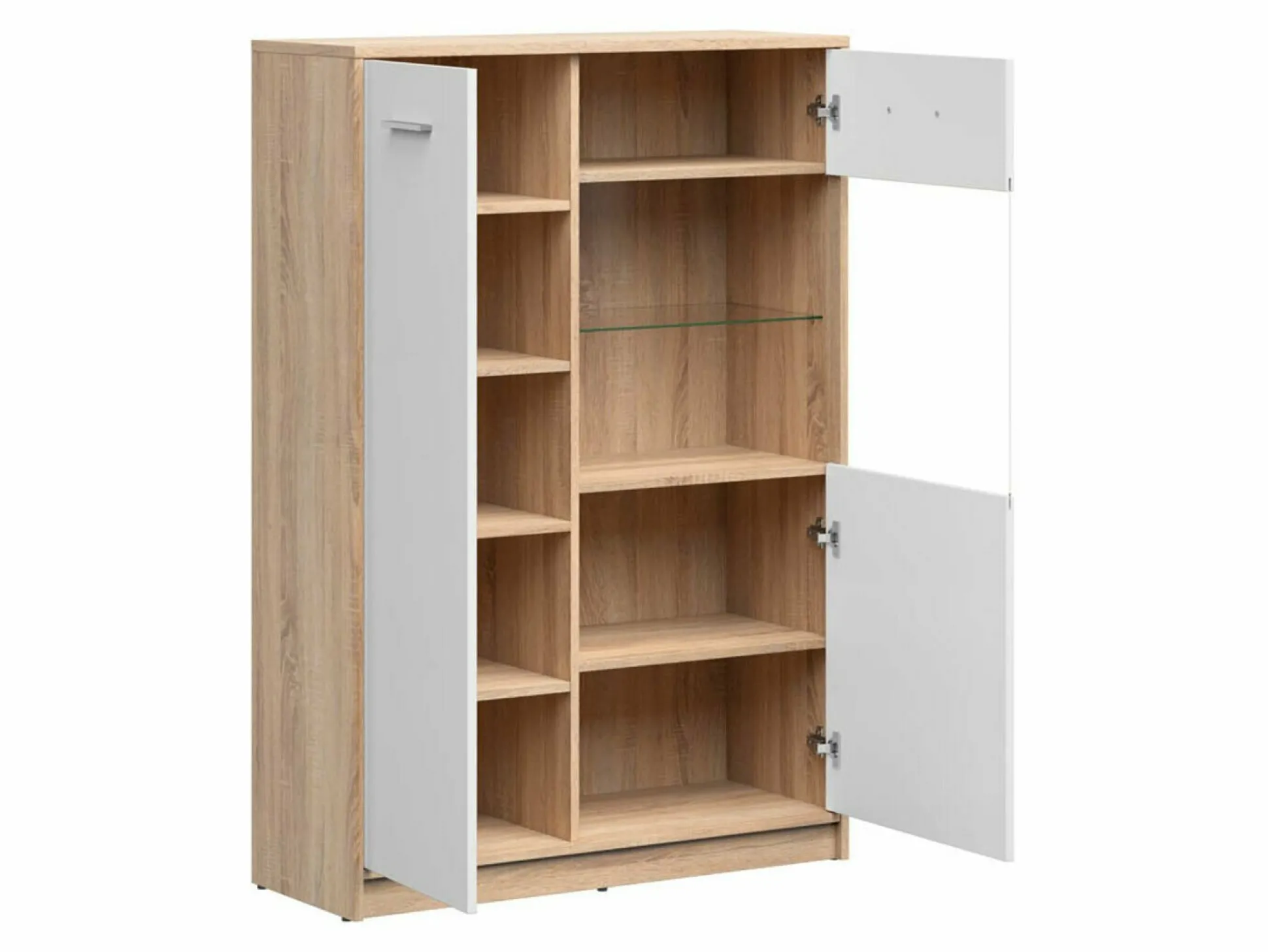 Reol Novsore 138 (Sonoma eg + Hvid)