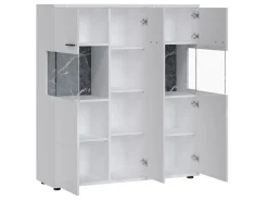 Reol Ontario 169 (Glansfuld hvid + Hvid)