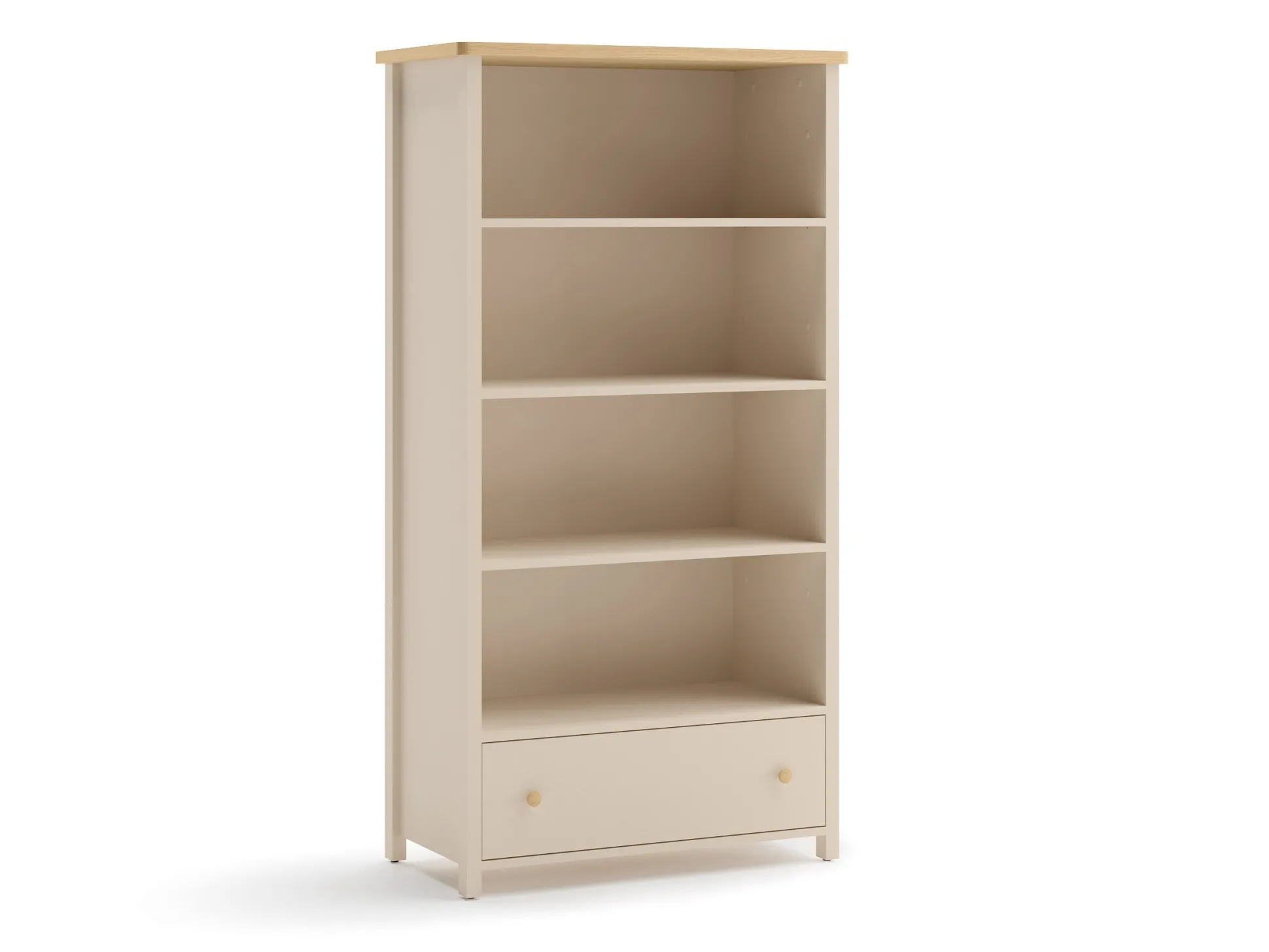 Reol Romelbo 142 (Beige + Egetræ)