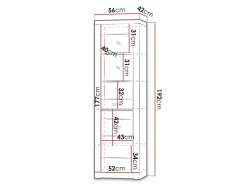 Reol Serfeno 102 (Mørk aske)