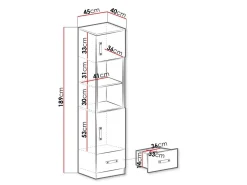 Reol Sorviru 104 (Hvid + Turkis)