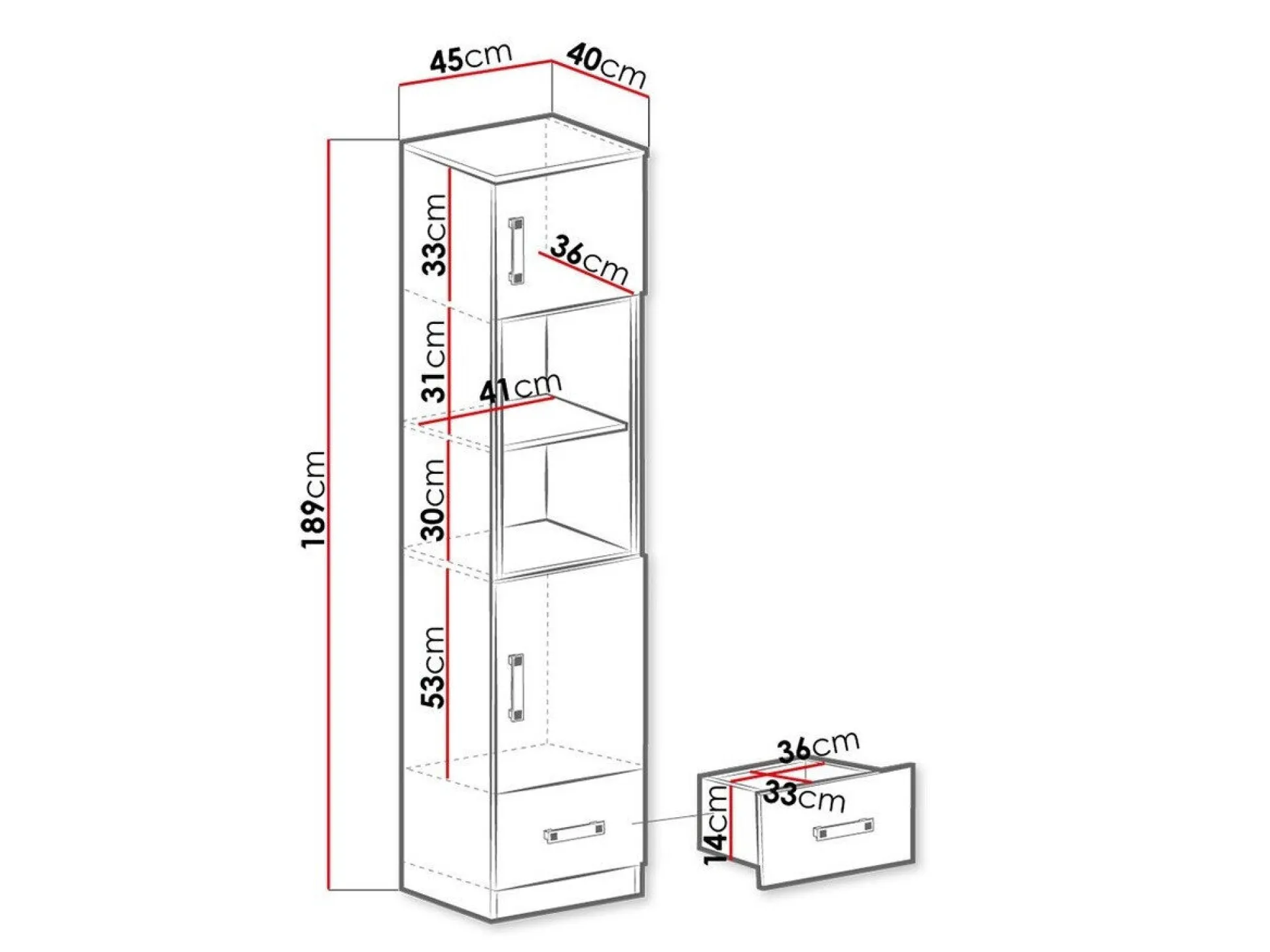 Reol Sorviru 104 (Hvid + Turkis)