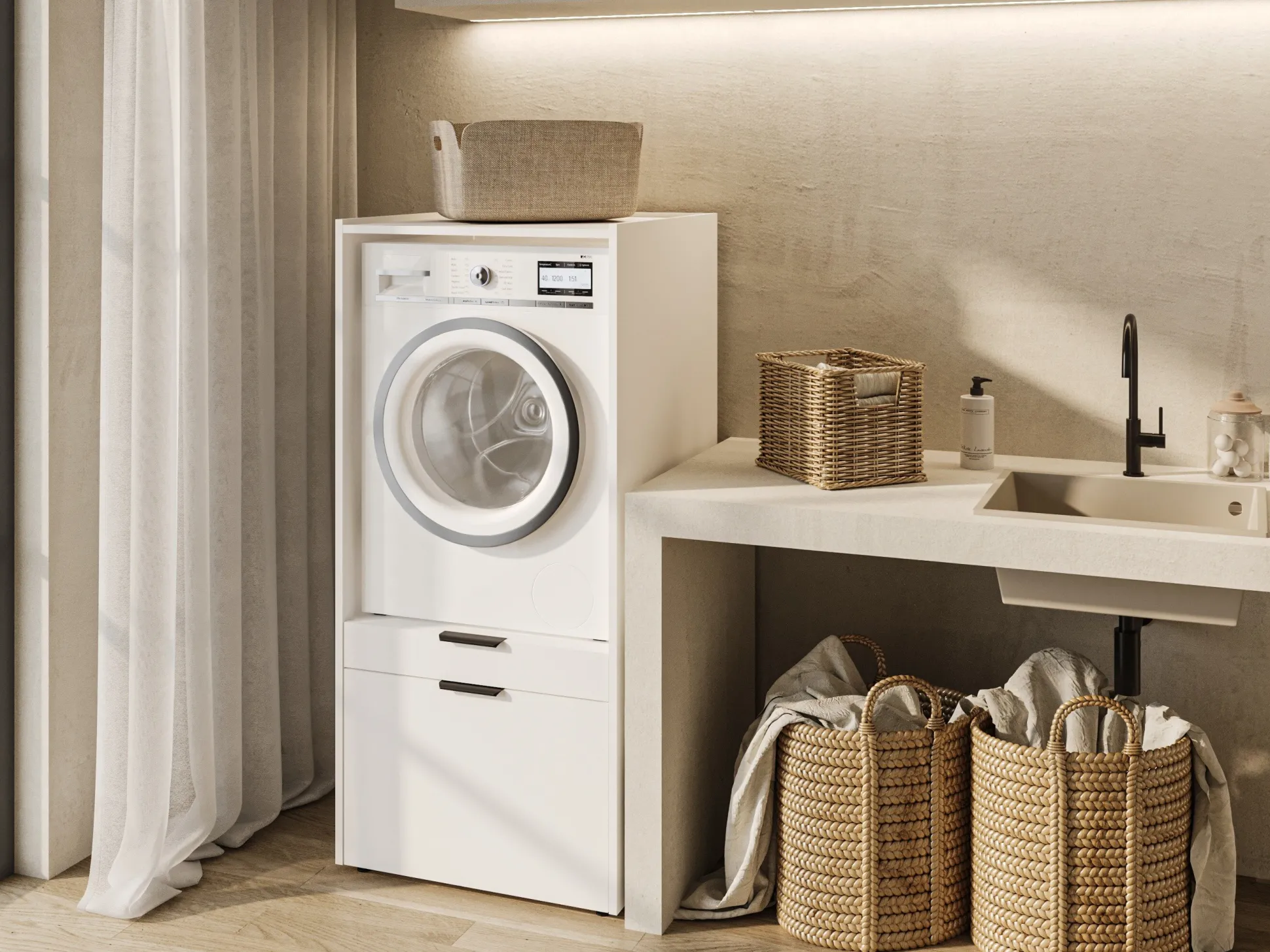 Reol til badeværelse Austin 376 (Hvid)