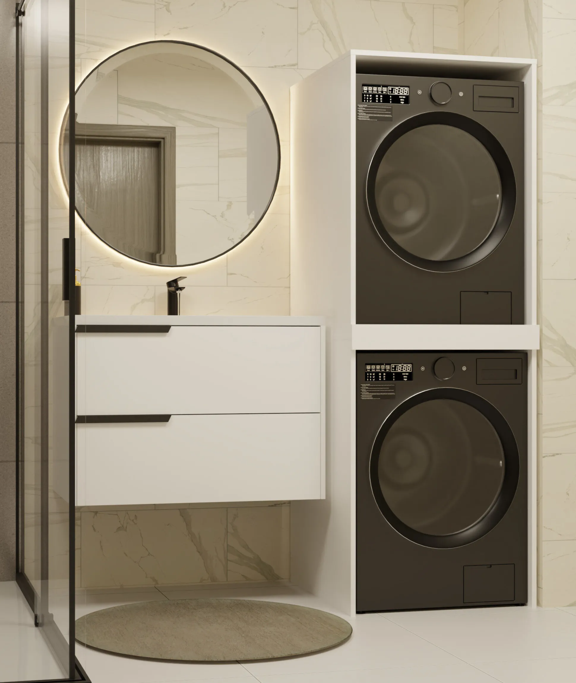 Reol til badeværelse Balelbo 108 (Hvid)