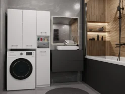 Reol til badeværelse Mandeville 130 (Hvid)