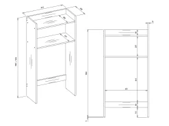 Reol til badeværelse Servou 103