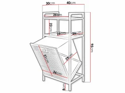 Reol til badeværelse Structes