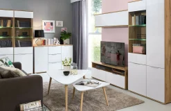 Reol Tivetra 106 (Wotan eg + Glansfuld hvid)