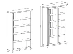 Reol Tolnue 102 (Mørkegrøn + Lefkas eg)