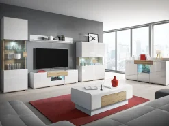 Reol Torsone 107 (Hvid + Glansfuld hvid + San remo eg)