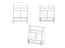 Reol Tortoli 107 (Lyserød)