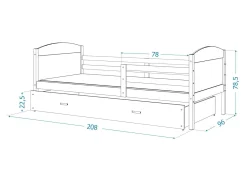 Seng Aurora 129 (Grå)