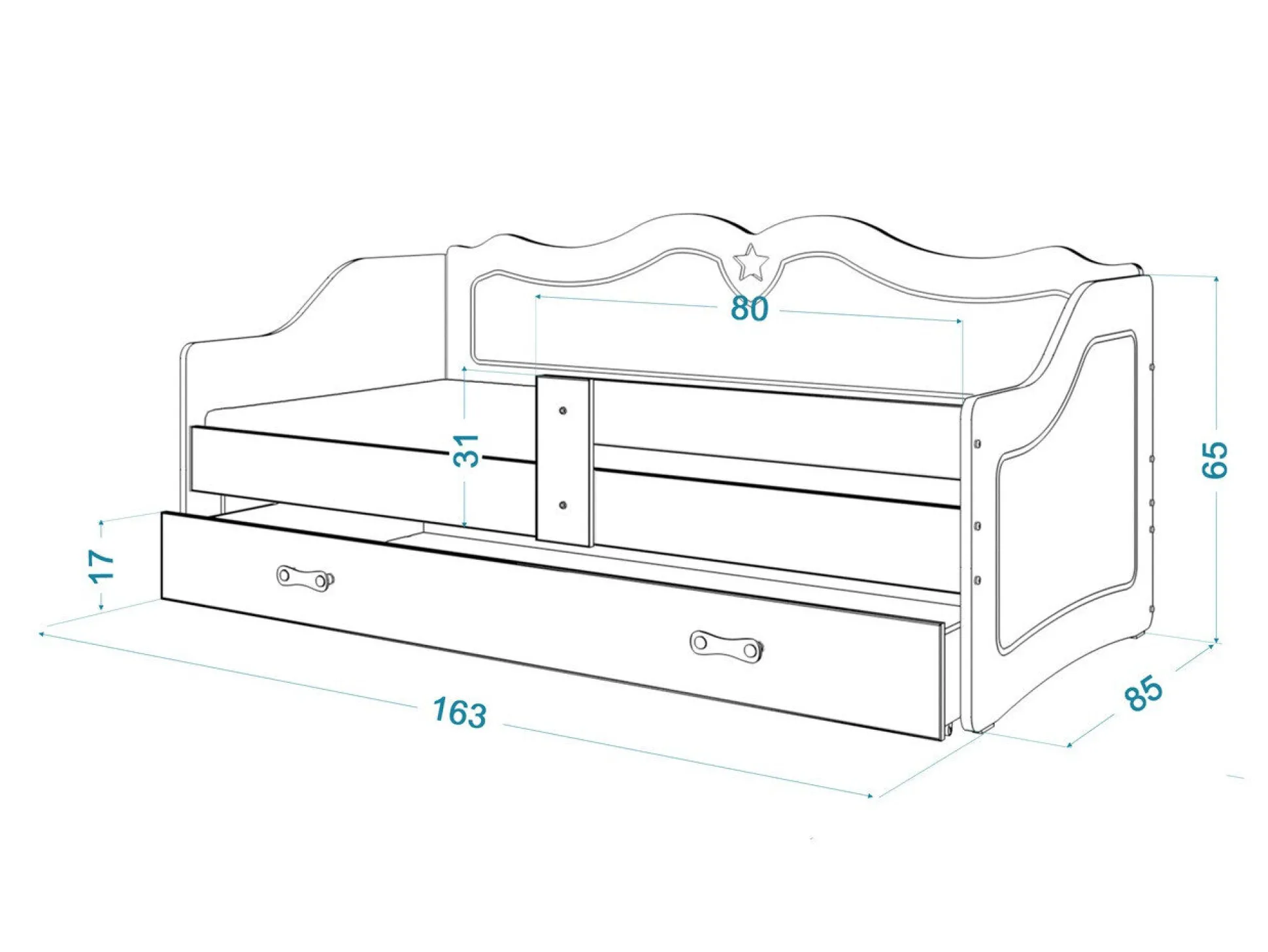 Seng Aurora 148 (Hvid)