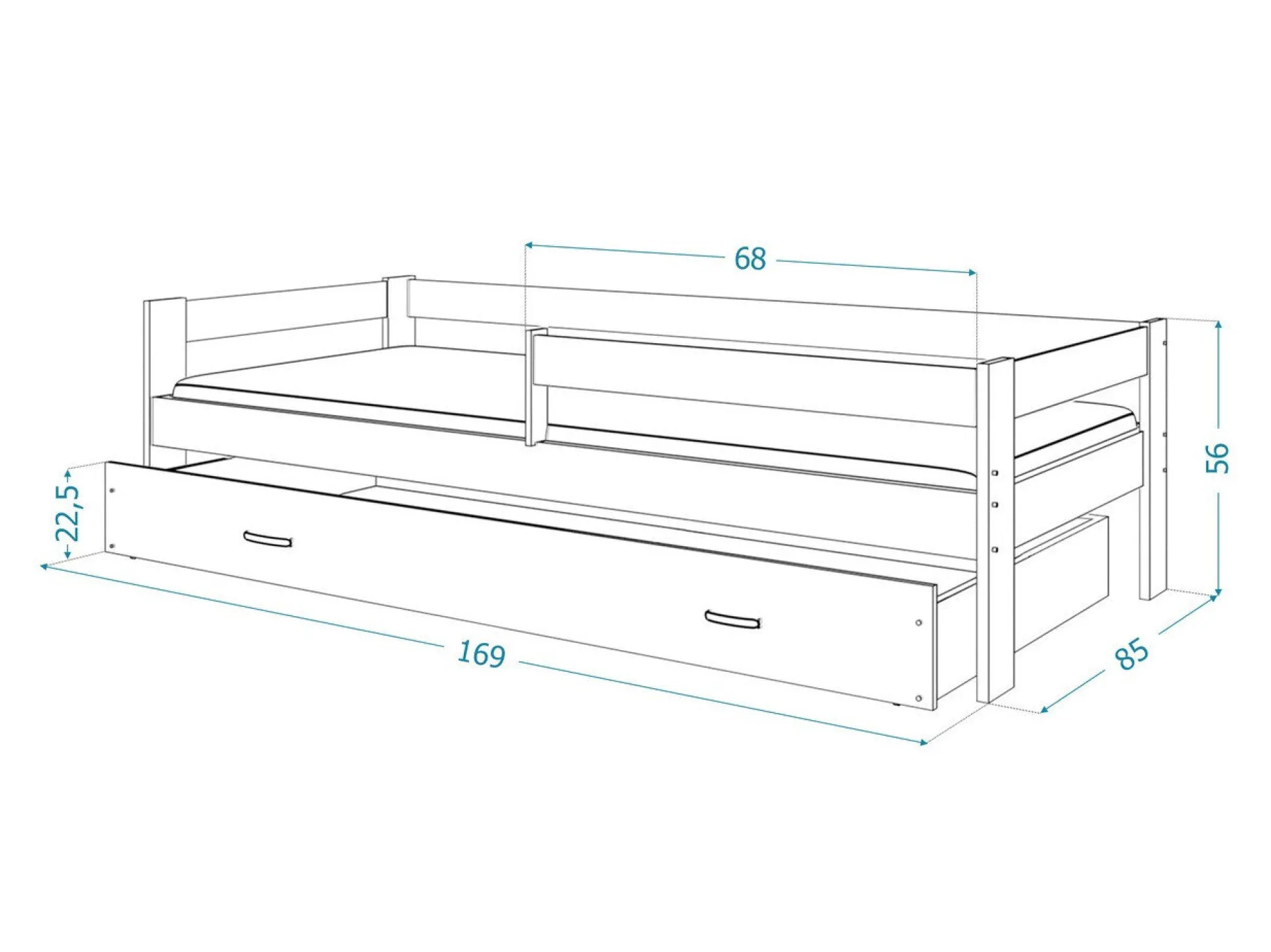 Seng Aurora 125 (Hvid)