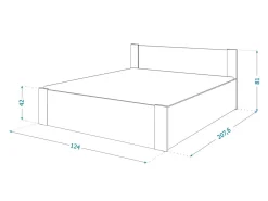 Seng Aurora 154 (Hvid + Fyrretræ)
