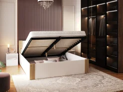 Seng Aurora 155 (Hvid + Fyrretræ)