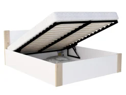 Seng Aurora 155 (Hvid + Fyrretræ)