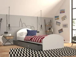 Seng Aurora 177 (Hvid + Grå)