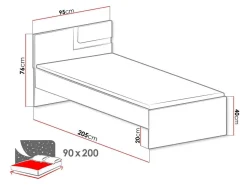 Seng Aviseve 103 (Antracit + Hvid)