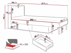 Seng Domcali 113 (Grå)