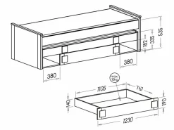 Seng Elmenou 115 (Hvid + Antracit)