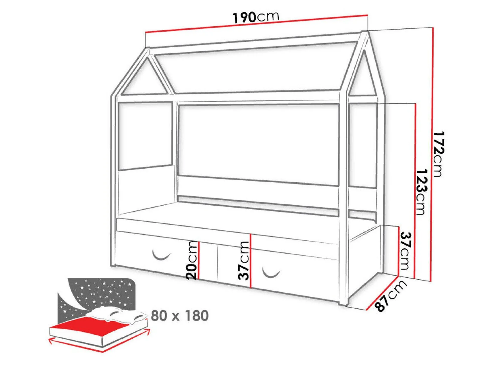 Seng Henderson 133 (Hvid)