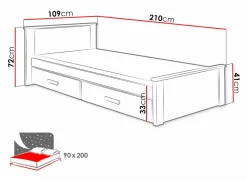 Seng Henderson 116 (Hvid + Sonoma eg)